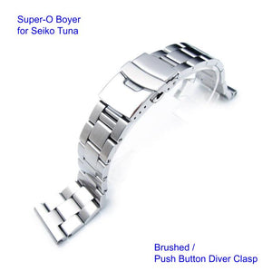 Super-O Boyer Stainless 316L Steel Watch Bracelet for Seiko