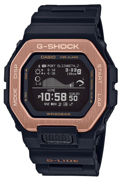 【美品】 GBX-100NS ローズゴールド G-LIDE Casio G-Shock G-Lide Smartphone Link Sporty Black-Rosegold GBX