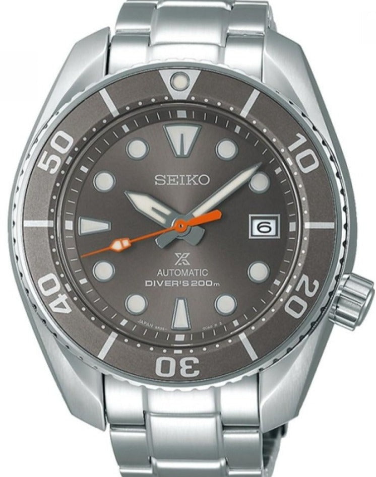 Seiko Prospex Automatic 200M 6R35 Diver 2020 JDM Exclusive Anthracite Sumo Grey Silver Dial SBDC097 www.watchoutz.com