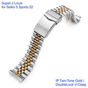 Super-J Louis Stainless 316L Steel Watch Bracelet for Seiko
